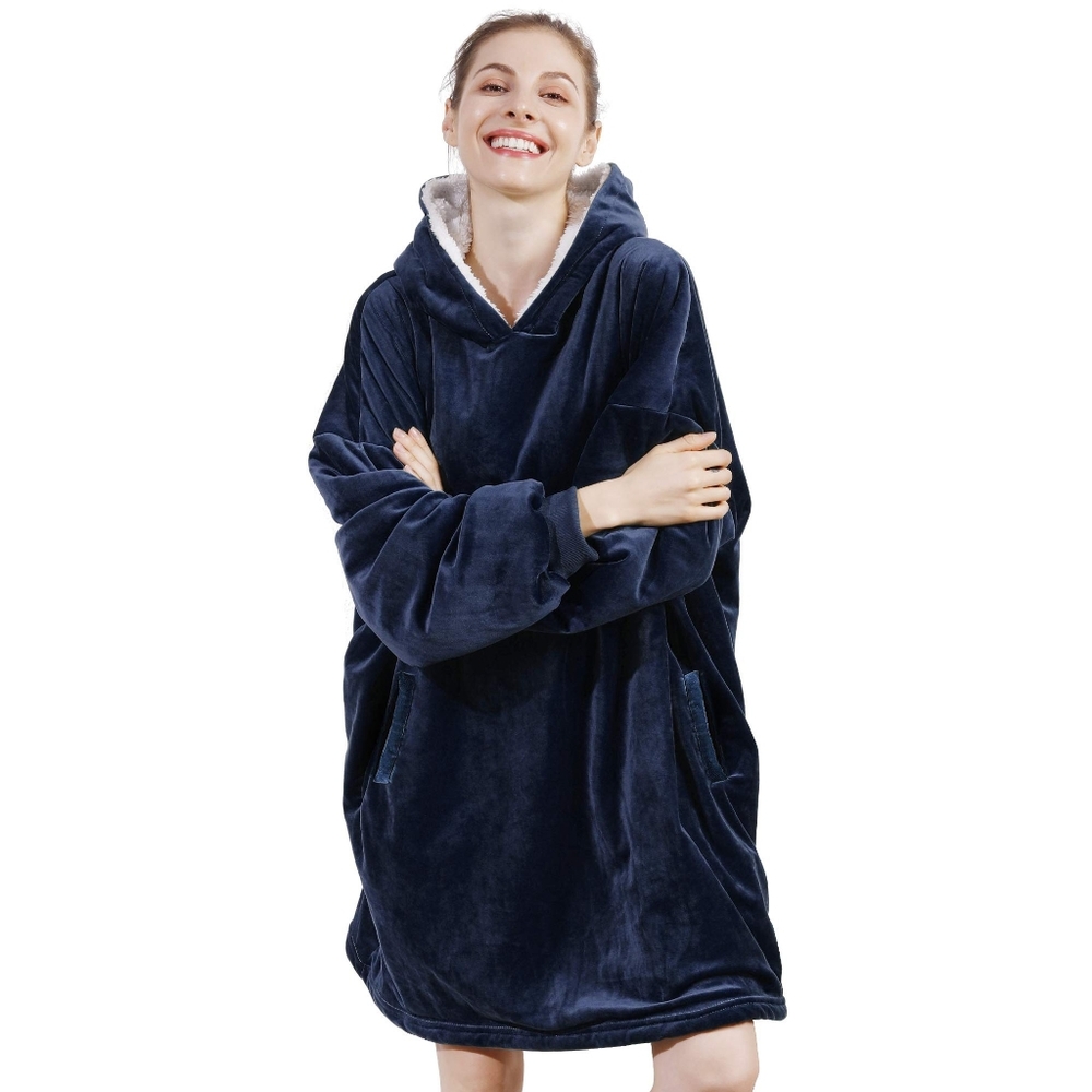 Blanket Sweatshirt,Oversized Sherpa Hooded Blanket Hoodie,Fleece Hoodie Wearable
